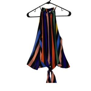 Fashion Lounge Striped Sleeveless Blouse